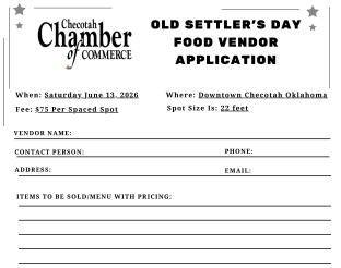 Preview of Old Settlers Day: Food Vendor Application